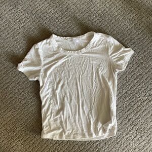 Pink Rose Classic White Tee for Kids